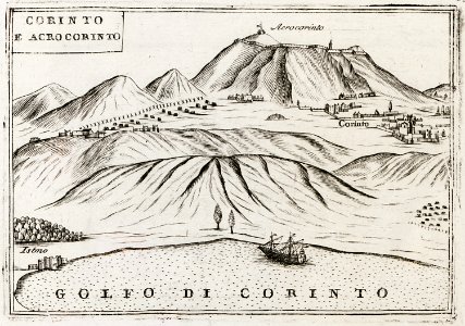 Corinto e Acrocorinto - Coronelli Vincenzo - 1686