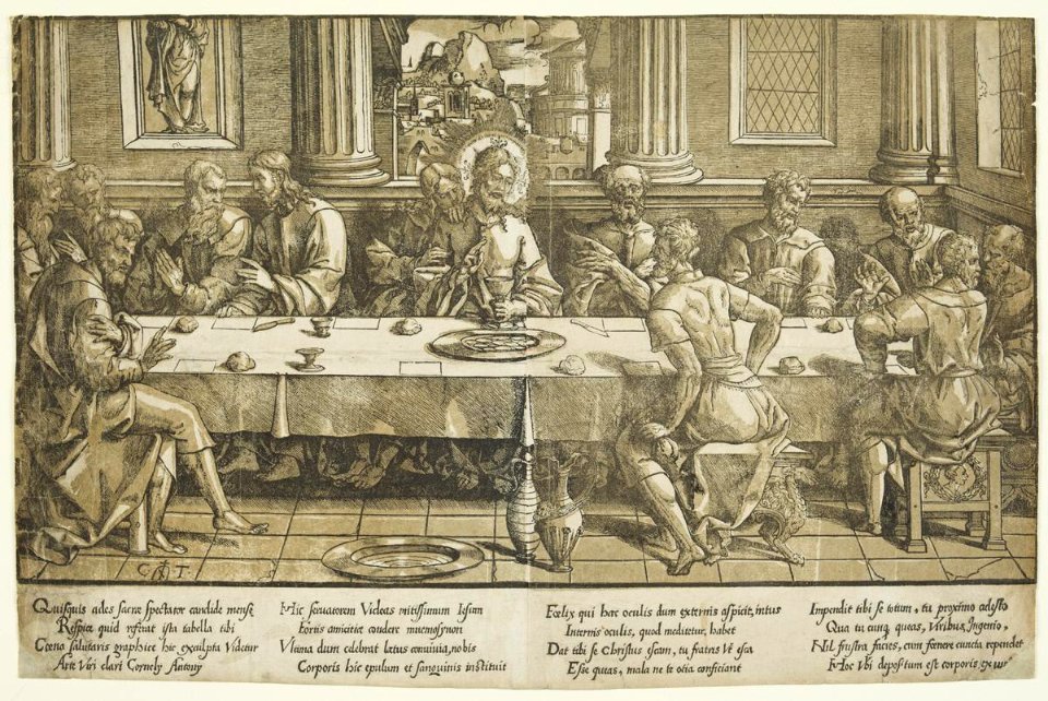 Cornelis Anthonisz - The Last Supper (woodcut)