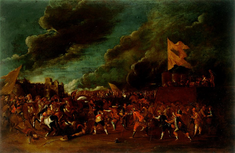 Cornelis de Wael - Bitka pred utrjenim mestom