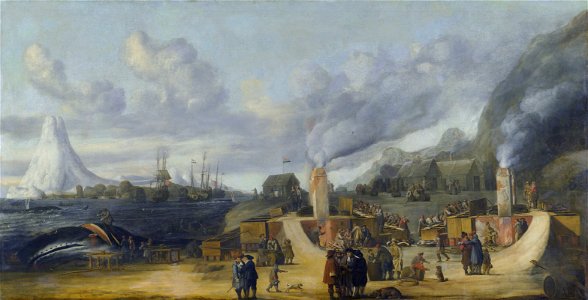 Cornelis de Man - De traankokerij van de Amsterdamse kamer van de Noordse Compagnie op Smerenburg
