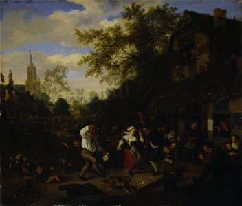 Cornelis Dusart (1660–1704)- A Kermess - Markkinakuva - Marknadsscen (28845487003)