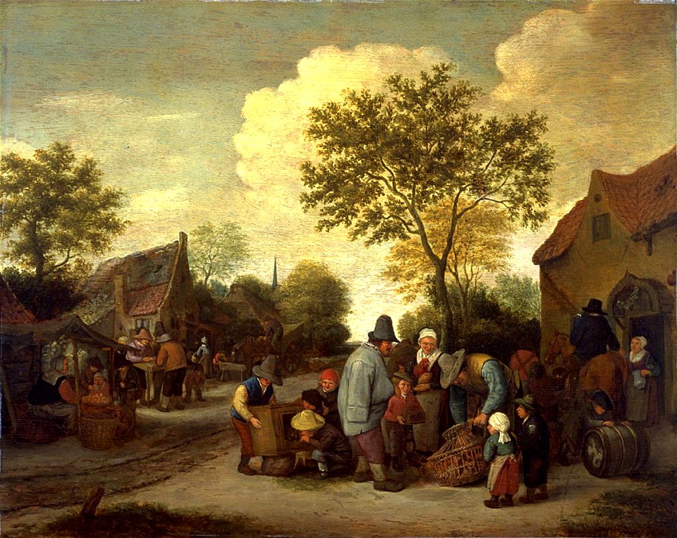 Cornelis Dusart - Village Scene (c.1680)