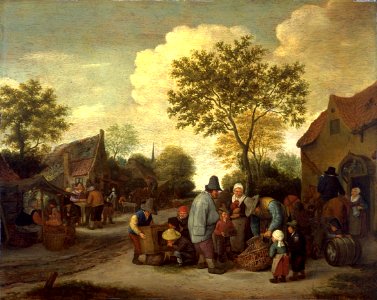 Cornelis Dusart - Village Scene (c.1680)