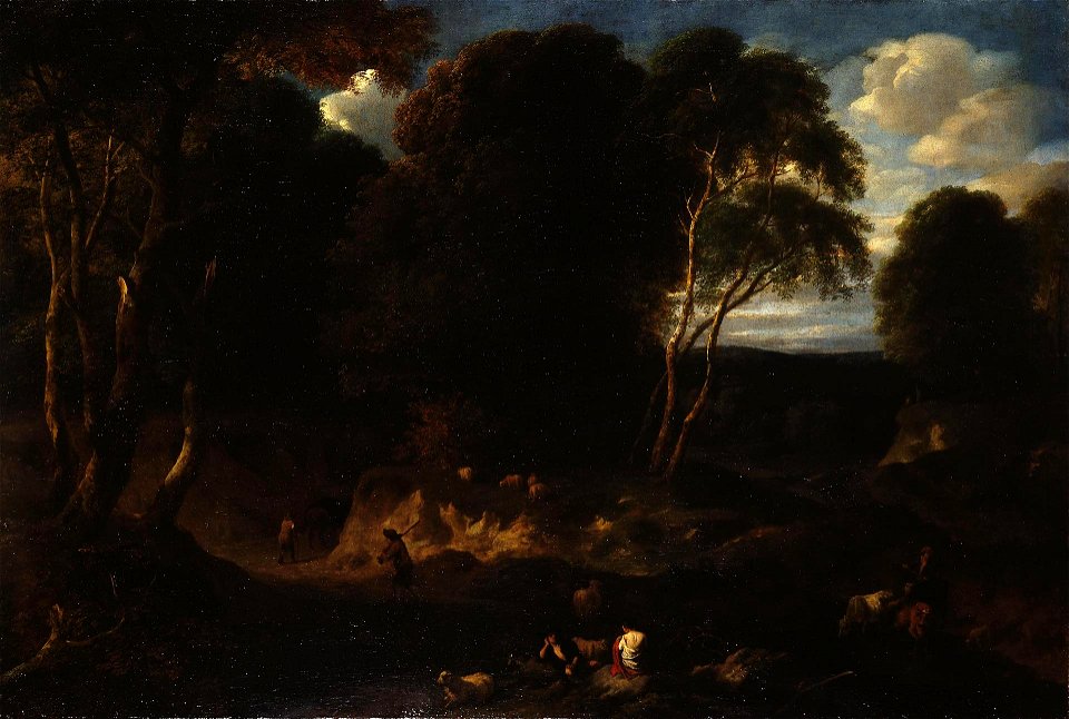 Cornelis Huysmans - Forest Landscape with Human Figures