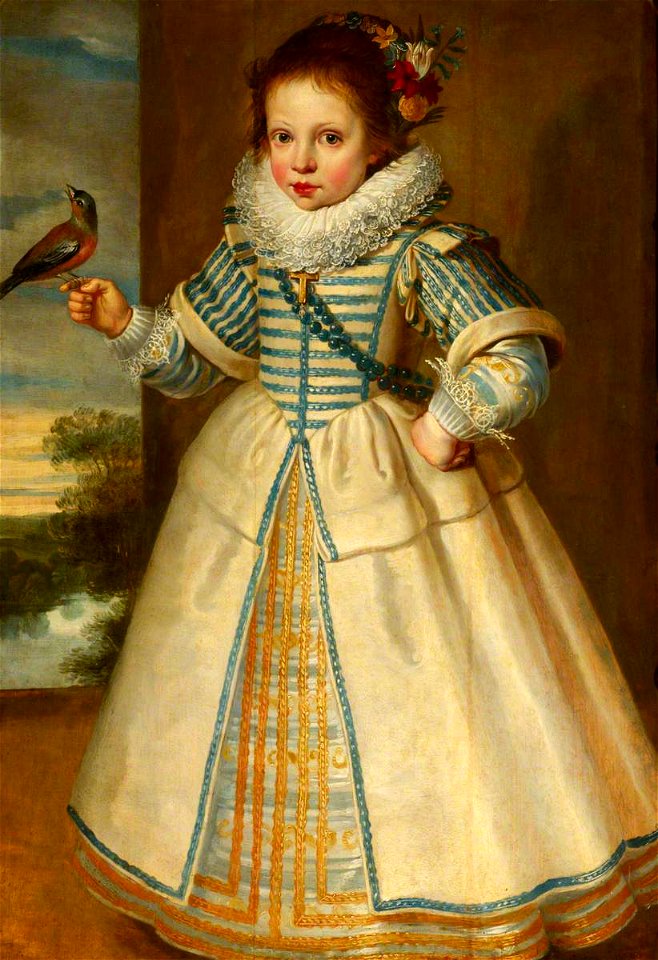 Cornelis de Vos (c.1584-1651) (attributed to) - Portrait of a Young Girl Holding a Bullfinch - 766119 - National Trust
