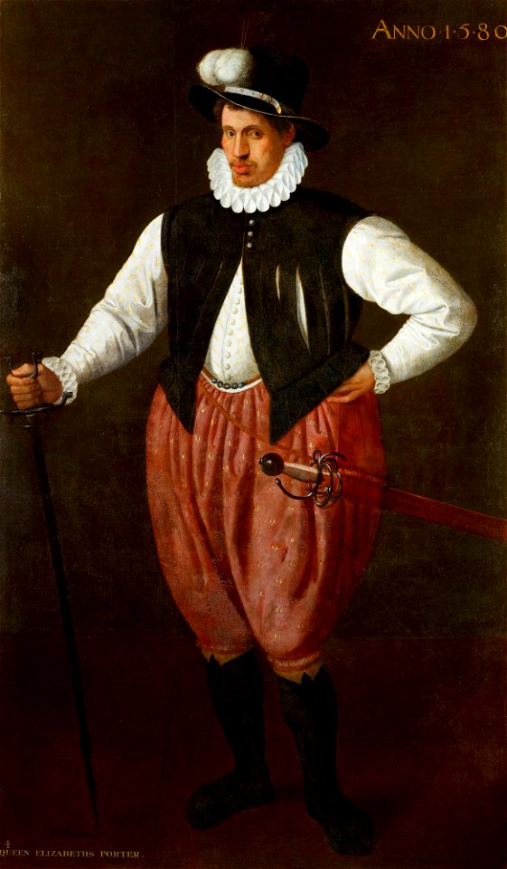 Cornelis Ketel Elizabeth I Giant Porter from Royal Collection