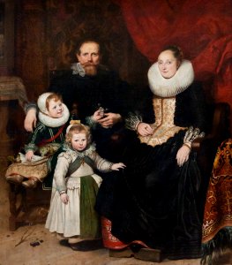 Cornelis de Vos - Zelfportret van de kunstenaar en zijn familie (1621) - KMSK Brussel 25-02-2011 12-52-32. Free illustration for personal and commercial use.