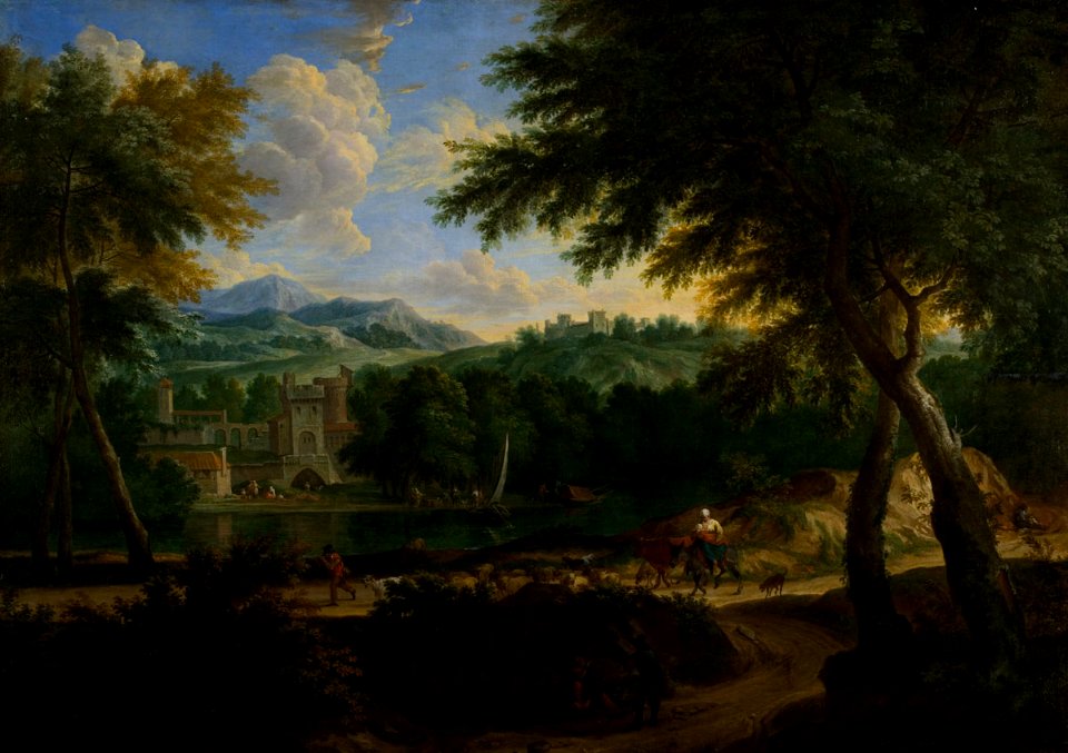Cornelis Huysmans - Landscape with sheep