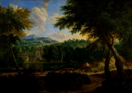 Cornelis Huysmans - Landscape with sheep