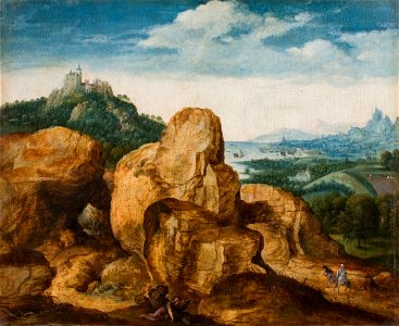 Cornelis Metsys - Landscape with the Flight to Egypt - Google Art Project. Free illustration for personal and commercial use.