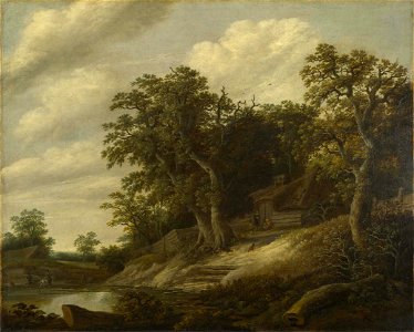 Cornelis Decker A Cottage among Trees on the Bank of a Stream 1669
