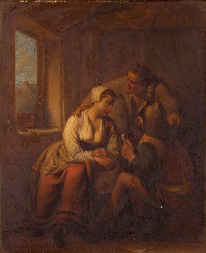 Cornelis Pietersz. Bega (1631-1632-1664) (after) - Three Peasants Conversing near a Window - 836227 - National Trust