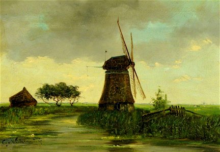Cornelis Julius van Wickevoort Crommelin (1868-1910) - A Dutch Windmill - 290196 - National Trust
