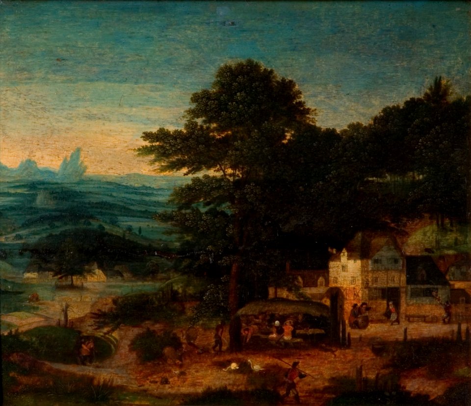 Cornelis Massys - Landschap met herberg en boeren - 0064 - Rijksmuseum Twenthe