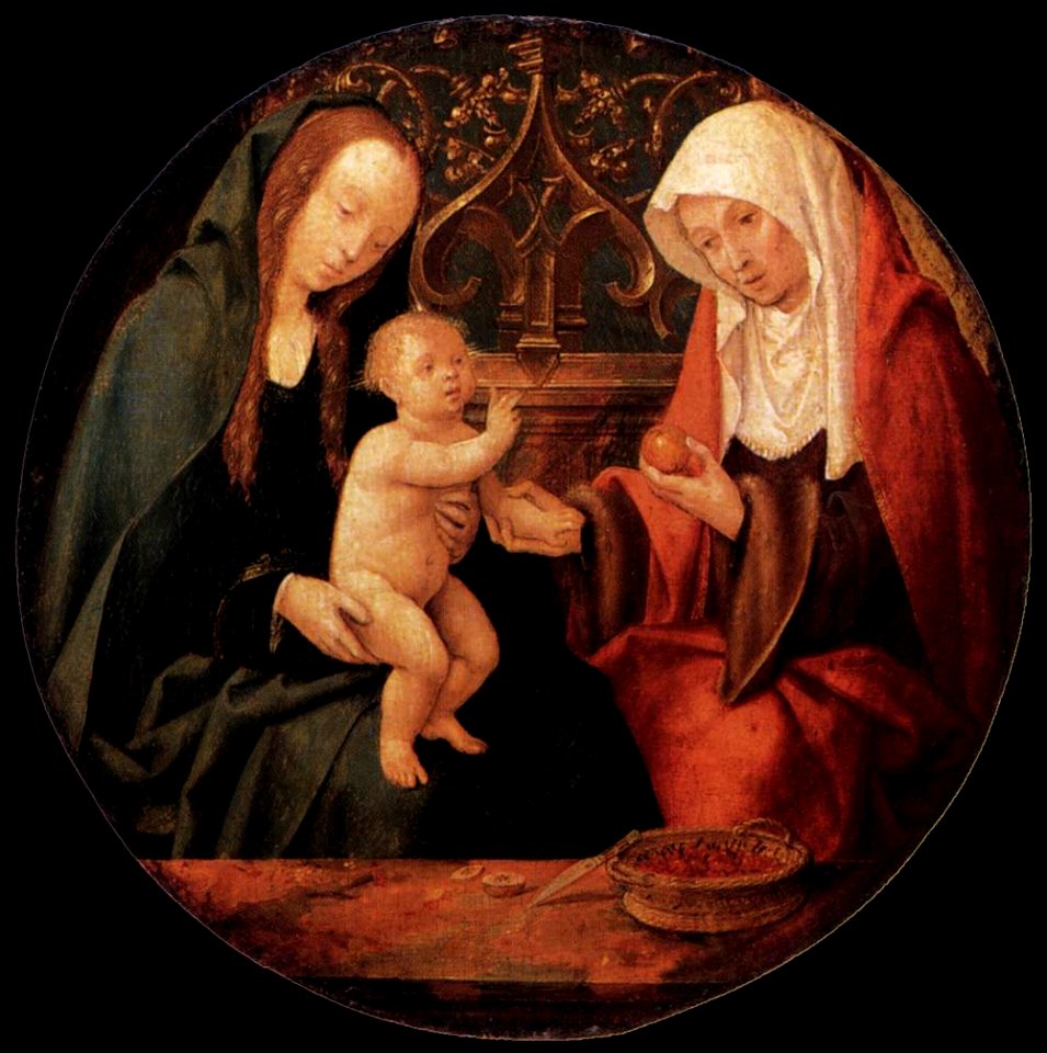 Cornelis Engebrechtsz. - Virgin and Child with St Anne - WGA7523