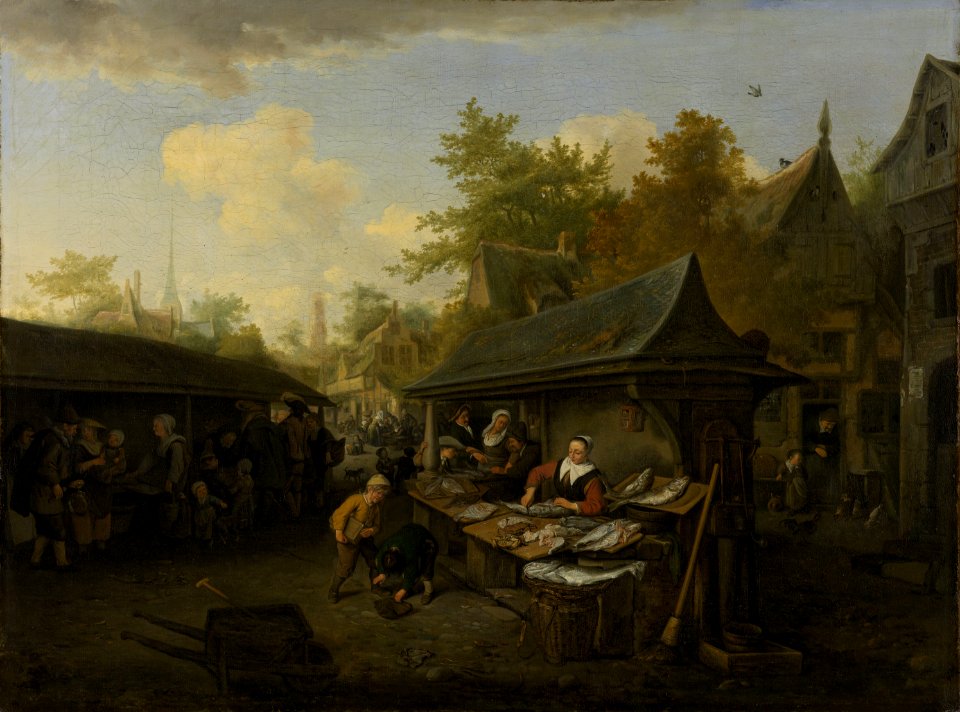 Cornelis Dusart Vismarkt