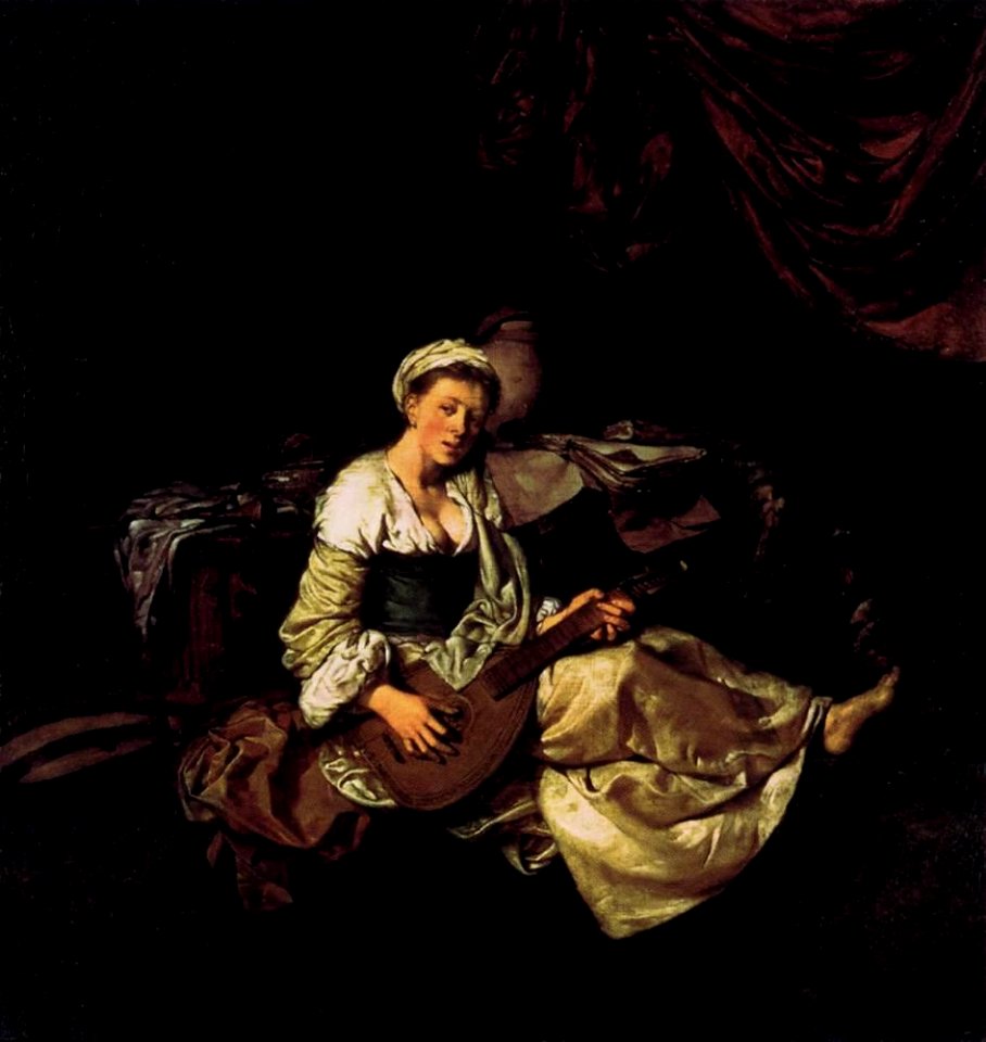 Cornelis Pietersz. Bega - The Lute Player - WGA01574