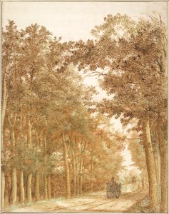 Cornelis Hendrickszoon Vroom - Forest Road with Two Horse-Drawn Carts, c. 1638-1642 - Google Art Project