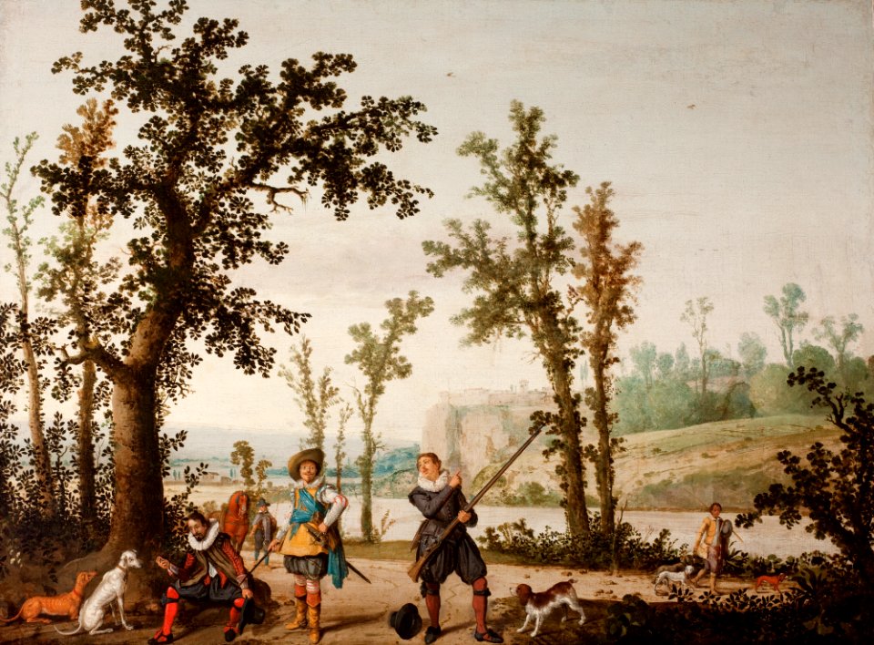 Cornelis Hendricksz. Vroom - Landscape with Hunters - MNK XII-A-573 - National Museum Kraków