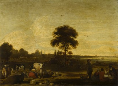 Cornelis Saftleven - Landscape with Herdsmen and Cattle - 538 - Mauritshuis