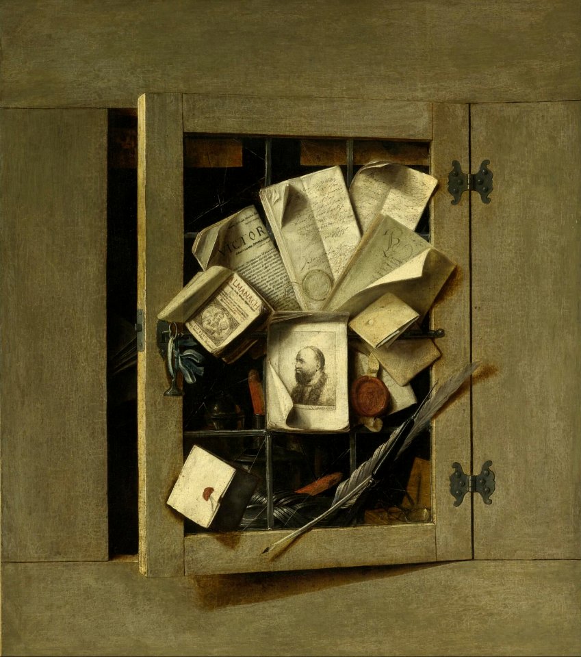 Cornelis Norbertus Gijsbrechts - An Open Cupboard Door - 1665