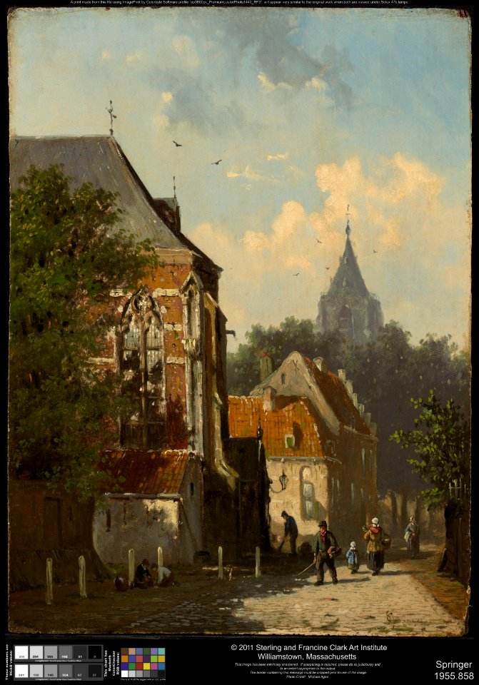 Cornelis Springer - Dutch Street Scene - 1955.858 - Clark Art Institute