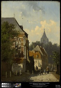 Cornelis Springer - Dutch Street Scene - 1955.858 - Clark Art Institute