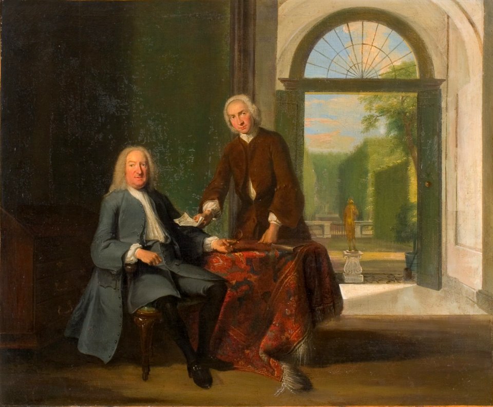 Cornelis Troost - Portret van twee mannen in een interieur - 4681 - Rijksmuseum Twenthe