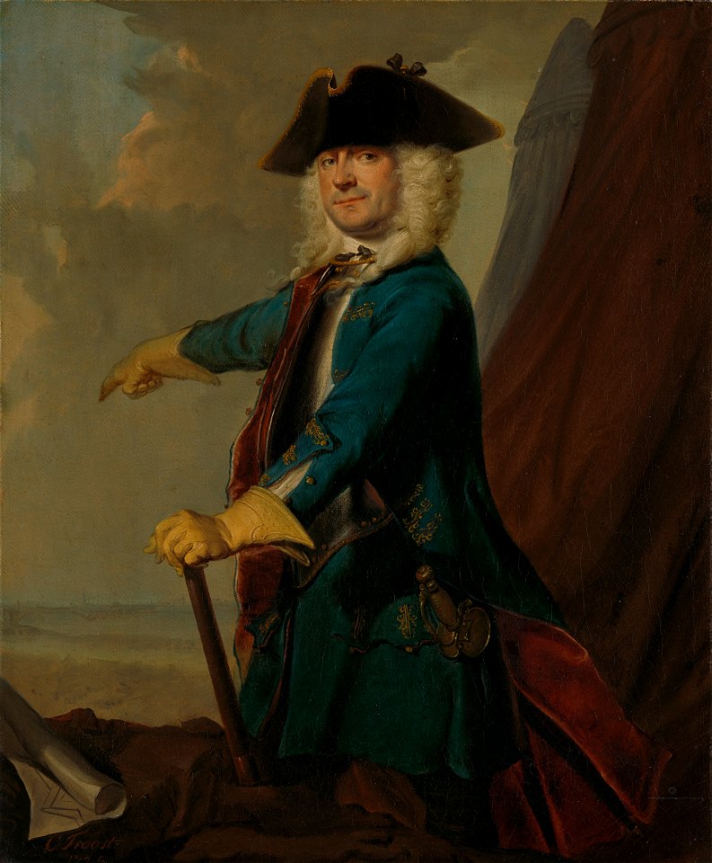 Cornelis Troost - Gerrit Sichterman (1688-1730). Generaal kwartiermeester der cavalerie, kolonel van het regiment infanterie Oranje-Groningen, commandant van Grave - SK-A-4200 - Rijksmuseum