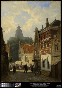 Cornelis Springer - Dutch Street Scene - 1955.857 - Clark Art Institute