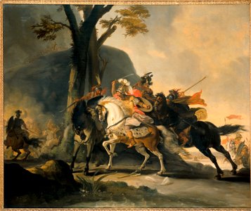 Cornelis Troost - Alexander de Grote in de slag tegen de Perzen bij de Granikos - BR2032 - Rijksmuseum Twenthe