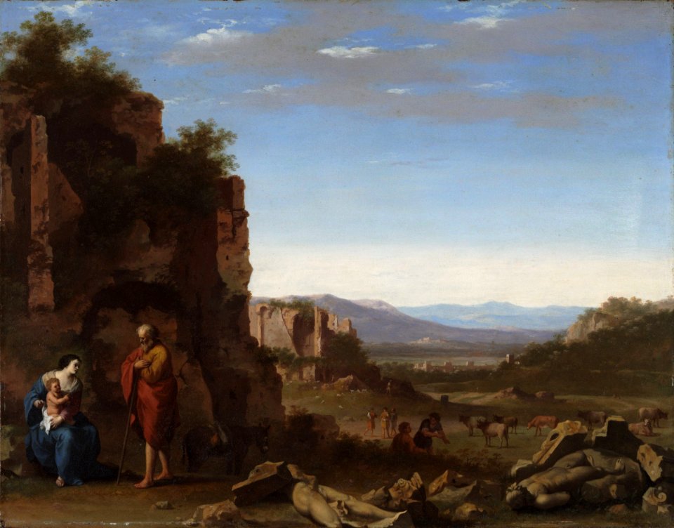 Cornelis van Poelenburch - Rest on the Flight into Egypt