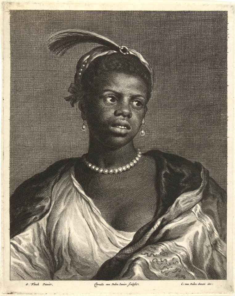Cornelis van Dalen II after Govert Flinck - Black Girl RP-P-BI-6755