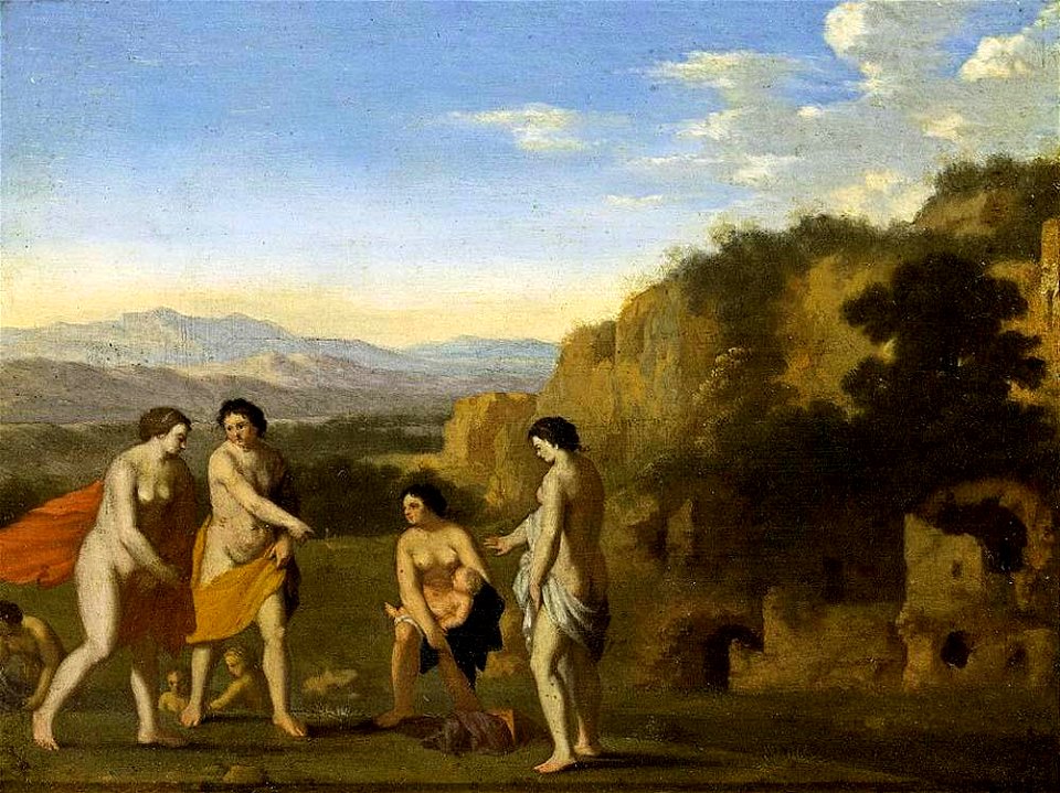 Cornelis van Poelenburch - The Finding of Moses - WGA18004