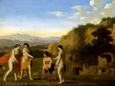 Cornelis van Poelenburch - The Finding of Moses - WGA18004