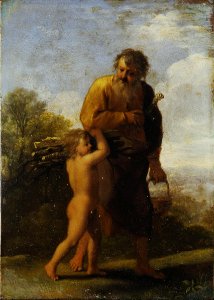 Cornelis van Poelenburch - Abraham and Isaac (after Adam Elsheimer)