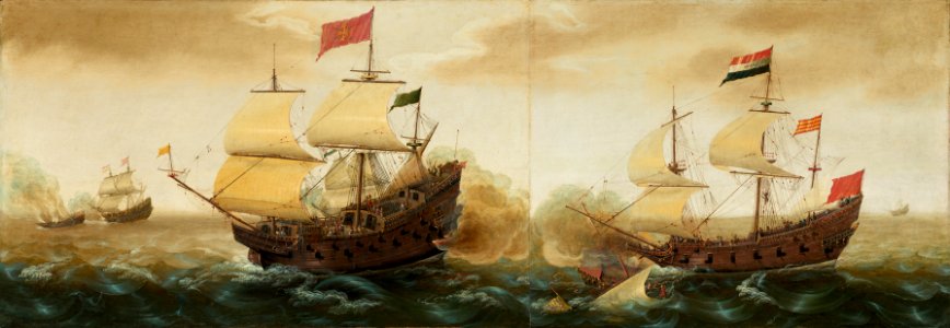 Cornelis Verbeeck, A Naval Encounter between Dutch and Spanish Warships, 156252 original