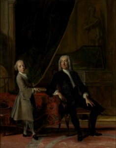Cornelis Troost - Portret van een onbekend heer met een jongen - 4630 - Rijksmuseum Twenthe
