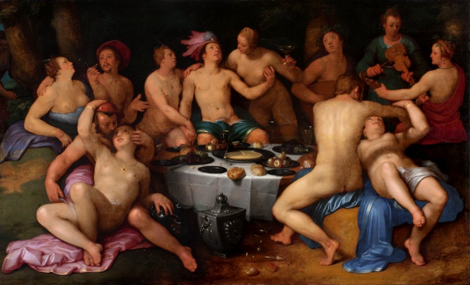 Cornelisz. Haarlem van Cornelis - Feast of the prodigal son (Luke 15-11-13) - M.Ob.1472 MNW - National Museum in Warsaw