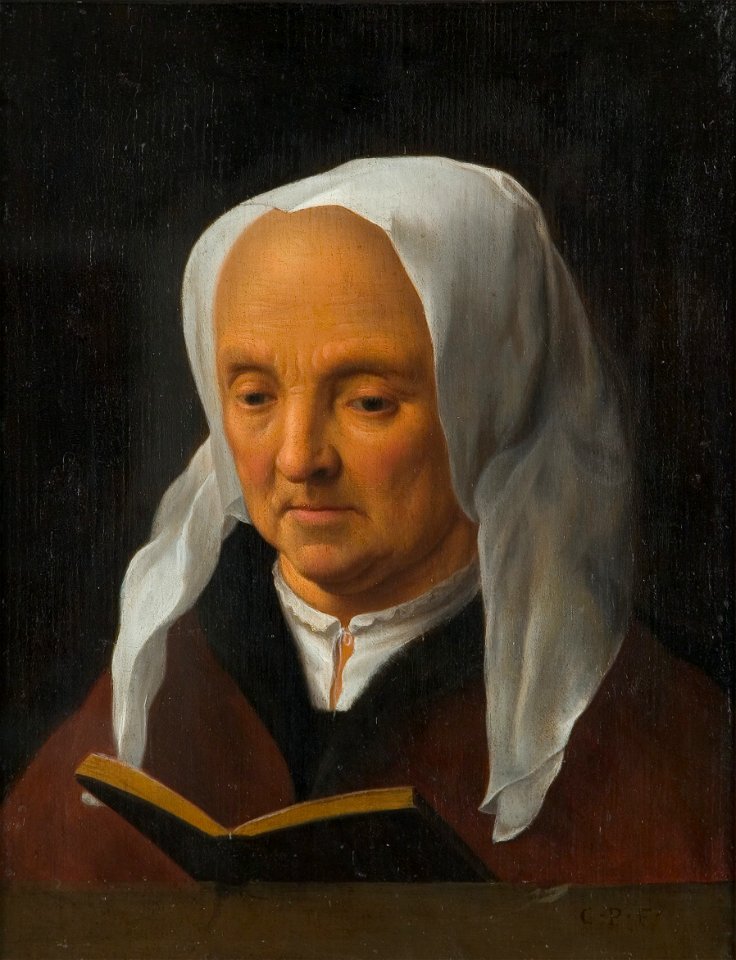 Cornelis van Poelenburch - Lezende oude vrouw - 0116 - Rijksmuseum Twenthe
