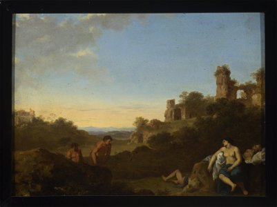 Cornelis van Poelenburch - Satyrs and sleeping nymphs against Italian landscape - M.Ob.1059 - National Museum in Warsaw