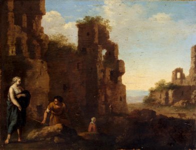 Cornelis van Poelenburgh - Ruinenlandschaft mit Staffage - GG 6819 - Kunsthistorisches Museum