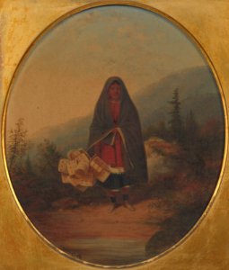 Cornelius David Krieghoff (1815-72) - A North American Indian woman - RCIN 403736 - Royal Collection