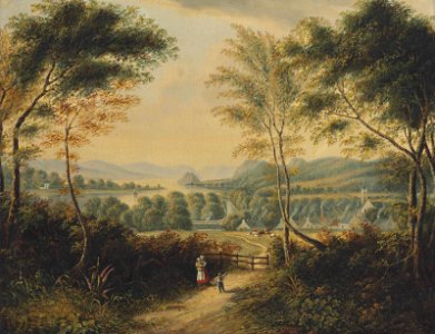 Cornelius David Krieghoff - Looking Down the Clyde River to Dumbarton Rock (1846)