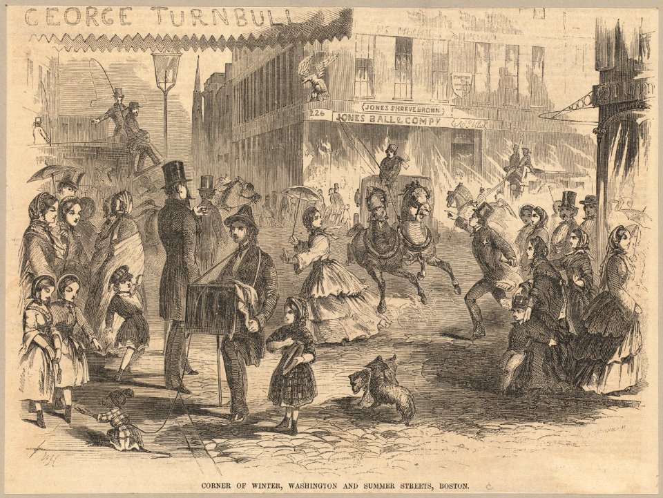 Corner of Winter, Washington and Summer Streets, Boston (Boston Public Library)