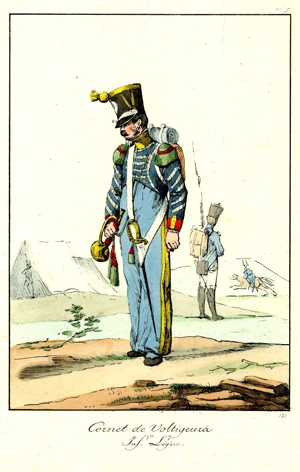 Cornet de voltigeurs. Inf(anter)ie légère (BM 1855,0414.54)