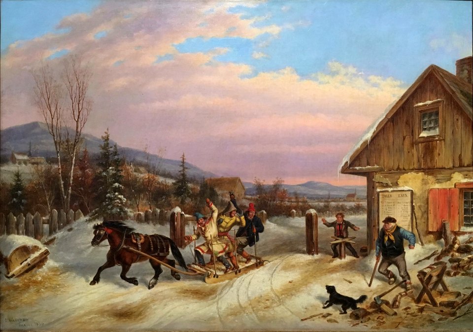 Cornelius Krieghoff 1860, Bilking the Toll