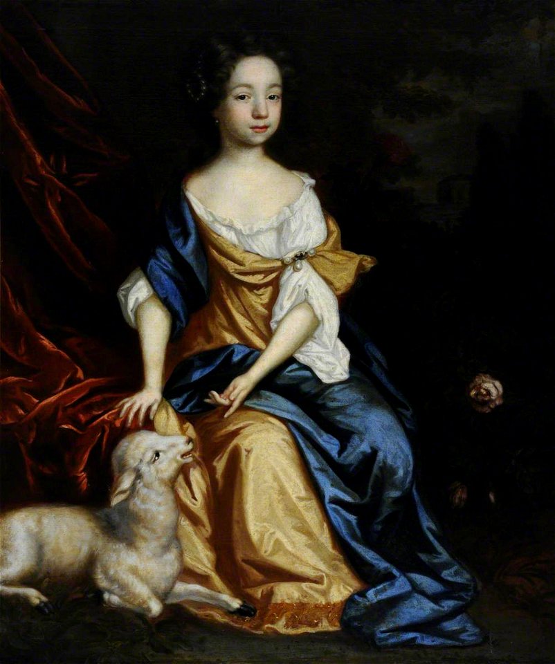 Cornelius Johnson (1593-1661) - Portrait of a Young Girl with a Lamb - 290400 - National Trust