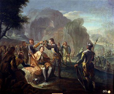 Coronación de Don Pelayo como rey de Asturias, de José Rufo (Real Academia de Bellas Artes de San Fernando)