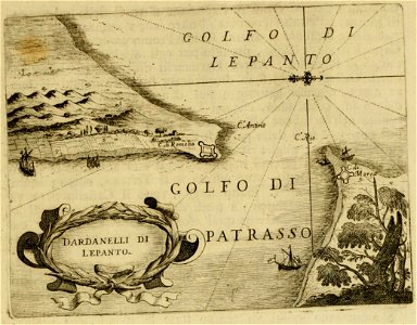 Coronelli Dardanelli di Lepanto